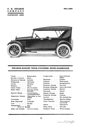 Stearns-Knight Four-Cylinder Seven-Passenger