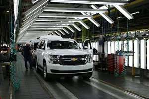 4th Generation Chevrolet Tahoe on Assembly Line