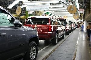 4th Generation Chevrolet Tahoe on Assembly Line