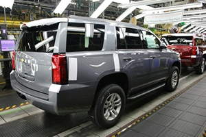 4th Generation Chevrolet Tahoe on Assembly Line