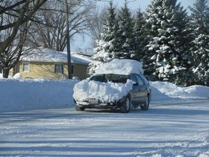 Ford Taurus in snow