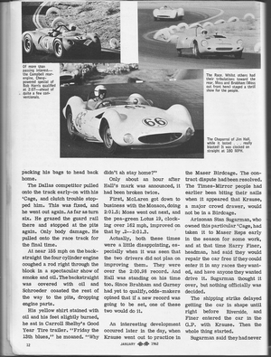 Today's Motor Sports: January 1962