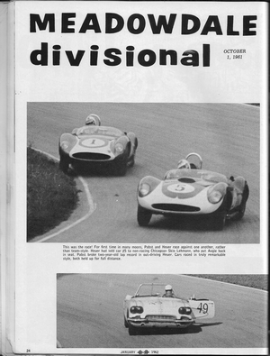 Today's Motor Sports: January 1962