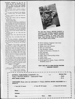 Today's Motor Sports: January 1962
