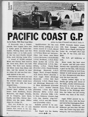 Today's Motor Sports: January 1962