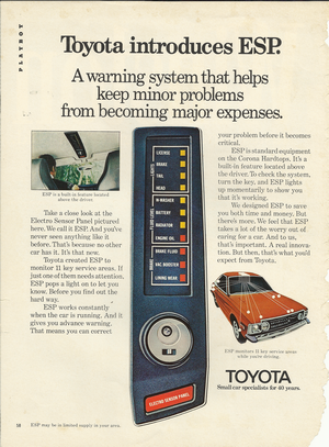 Toyota Electro Sensor Panel (ESP) Advertisement