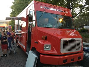 Your Sister's Tomato Freightliner at 2017 Truck Off Woodstock