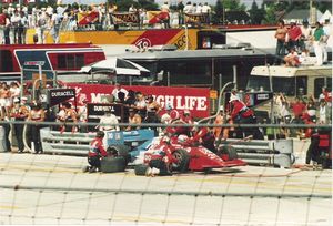 Al Unser Jr. at the 1986 Miller American 200