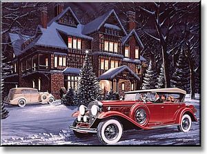 A Classic Christmas - 1930 Cadillac V-16 Art