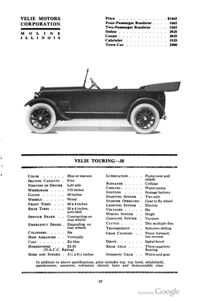 Velie 38 Touring