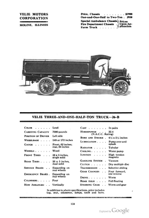 Velie 26-B Three-and-One-Half Ton Truck