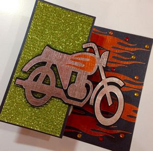 Motorcycle-themed Birthday Card