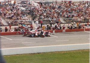 1986 Michael Waltrip Car at the 1986 Champion Spark Plug 400